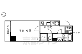 京都府京都市上京区五番町（賃貸マンション1K・3階・22.91㎡） その2