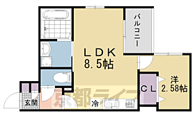 Ｒ－ｓｍａｒｔ山科大宅 203 ｜ 京都府京都市山科区大宅鳥井脇町（賃貸アパート1LDK・2階・26.64㎡） その2