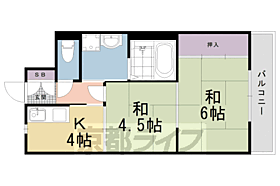 京都府京都市右京区嵯峨野嵯峨ノ段町（賃貸マンション2K・1階・36.45㎡） その2