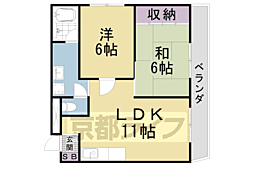 コーポラスらん 2LDKの間取図画像