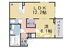 リボーン明誠 1LDKの間取図画像