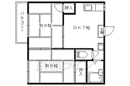 フレグランスＭ 1階2DKの間取り