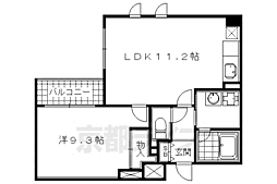 烏丸アネックスII 6階1LDKの間取り