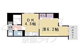 ライオンズマンション四条堀川第2 8階1DKの間取り
