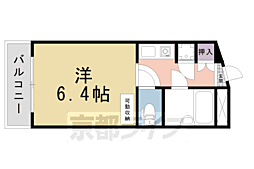 マナーハウス 3階1Kの間取り