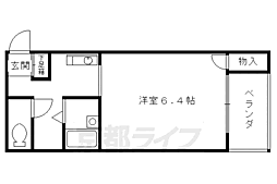 京都市営烏丸線 今出川駅 徒歩15分の賃貸マンション 3階1Kの間取り