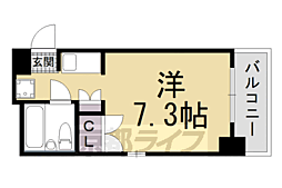 Ｄｅ’ｌｅａｄ京都東洞院 4階1Kの間取り