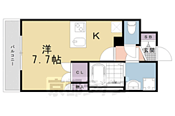エスリード烏丸五条駅前 1Kの間取図画像
