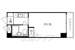 エクラ山科 1Kの間取図画像