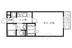 シャトレコーポラス 1Kの間取図画像