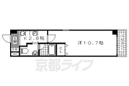 アマルフィ山科 1Kの間取図画像