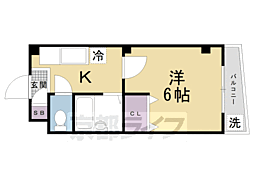 ハイツ本瓦 1Kの間取図画像