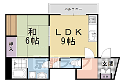 シャローム・石田 1LDKの間取図画像