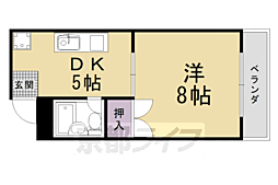 シェ・モアクレール 1Kの間取図画像
