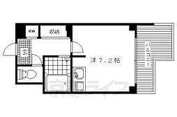 ハウス6 1Kの間取図画像