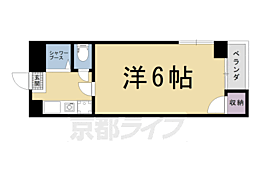 ヒューマンハイツ御室 1Kの間取図画像