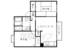 トゥインクル八科 2LDKの間取図画像