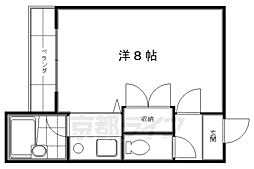 山椒200 1Kの間取図画像