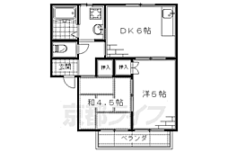 多田ハイツ2 2DKの間取図画像