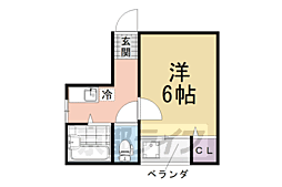 Nスクエア 1Kの間取図画像