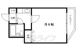 プラザクレバー 1Kの間取図画像