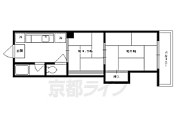 中嶋マンション 2Kの間取図画像