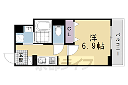 ヒカルサ京都大宮中林II 1Kの間取図画像