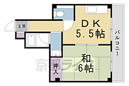メゾンクレール 1DKの間取図画像