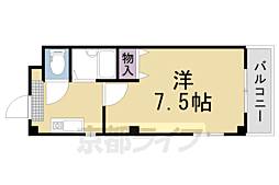 レスポワール円町 1Kの間取図画像