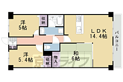 セントフローレンスパレス桂 3LDKの間取図画像