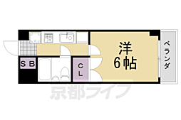 タウンコーポくつかけ 1Kの間取図画像