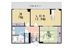 ランブラス桂川 2LDKの間取図画像