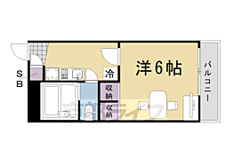 レオパレス佐井通 1Kの間取図画像