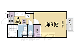 コンフォートM2 1Kの間取図画像