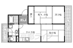 ハイツクローバー 3DKの間取図画像