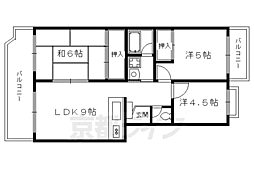 ヴィラきぬがさ 3LDKの間取図画像
