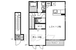 フィット勧修 1LDKの間取図画像