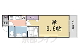 フリージア 1Kの間取図画像
