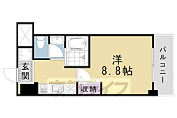 CITYSPIRE烏丸御池 1Kの間取図画像