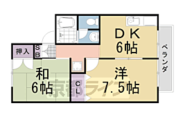 シャルマン桂川 2DKの間取図画像