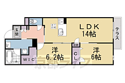 シャーメゾン ヒカリ 2LDKの間取図画像