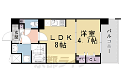 パルティール東山 1LDKの間取図画像