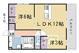 ラネージュ 2LDKの間取図画像