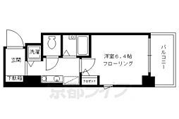 プレサンス京都烏丸御池2 1Kの間取図画像