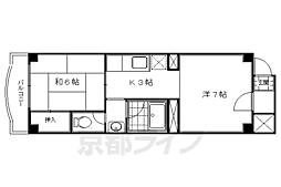 フローレ大宮 2Kの間取図画像