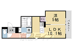 Kitaoji Residence 1LDKの間取図画像