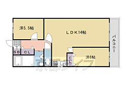 エクセル丹波橋 3LDKの間取図画像