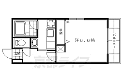 ルミエール上野 1Kの間取図画像