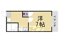 ユニメント桂華 1Kの間取図画像