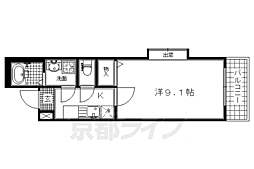 メゾン・リズミィ 1Kの間取図画像